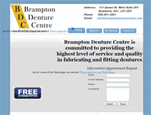 Tablet Screenshot of bramptondenturecentre.com